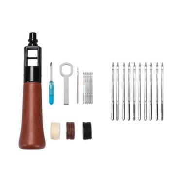 Imagem de Kit De Costura Em Couro Com Agulha E Linha, Ferramentas DIY Para Artes