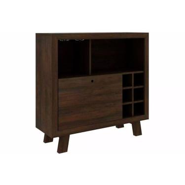 Imagem de Bar De Sala Jantar Ad5002 Adega P/ 6 Garrafas Rústico - Tecno Mobili