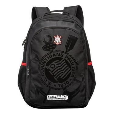 Imagem de Mochila Esportiva Corinthians Escolar Faculdade Viagem Preto Xeryus