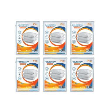 Imagem de Kit 6 Capas Protetoras Travesseiro Família Impermeável Zíper - Faiber 