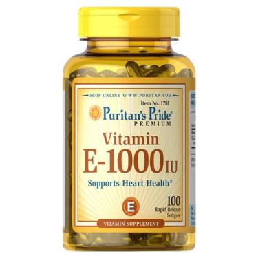 Imagem de Vitamina E 1000 Ui C/ Tocopherols (100 Sgels) Puritan Pride, Suplement