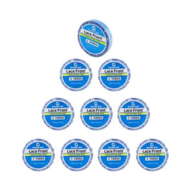 Imagem de Fita Adesiva Dupla Face Azul 0,8 CM*3 Jardas Para Extensões De Cabelo,