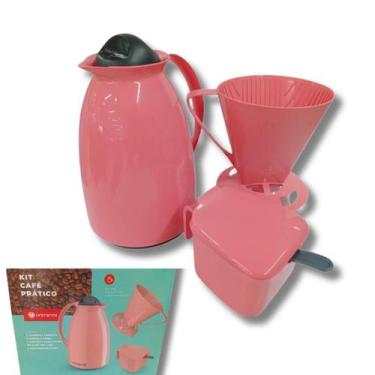 Imagem de Kit Café Prático com Garrafa, Suporte e Açucareiro - Unitermi