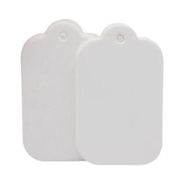 Imagem de Etiquetas De Presente De Papel Kraft Branco, 100 Peças, Etiquetas De E