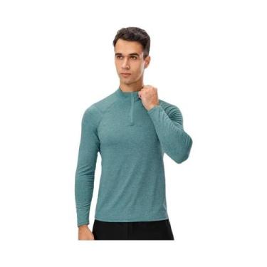 Imagem de Camiseta De Corrida Masculina Slim-Fit De Secagem Rápida Com Zíper Fro