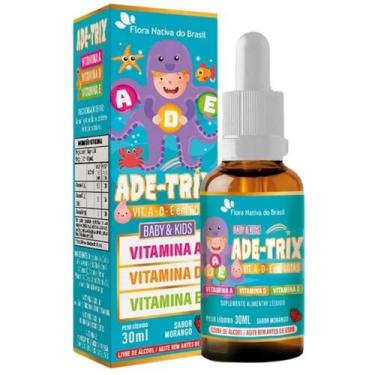 Imagem de ADE-Trix Kids Vitaminas A, D e E Sabor Morango 30ml Flora Nativa - Flo
