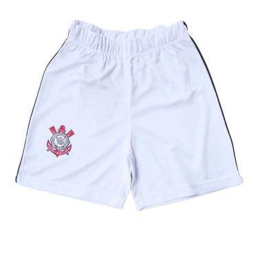 Imagem de Shorts Infantil Corinthians Branco Oficial