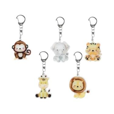 Imagem de Toalha De Mesa Com Folhas De Palmeira E Animais Da Selva Para Festa De