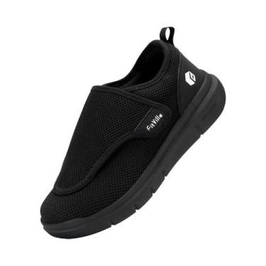 Imagem de Sapatos Diabéticos Masculinos Extra Largos, Ortopédicos Para Pés Incha
