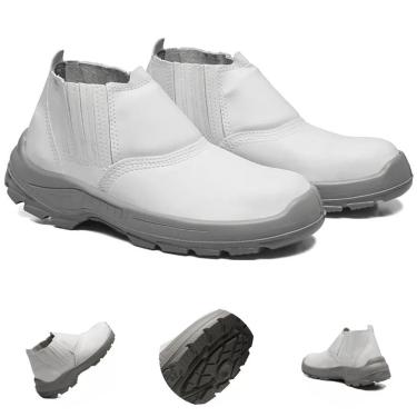 Imagem de Bota Botina de Segurança Antiderrapante Bidensidade CA 29492 Branca BELF Bracol