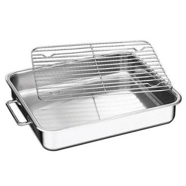Imagem de Assadeira Tramontina Retangular de Aço - Service 61409/380, Inox