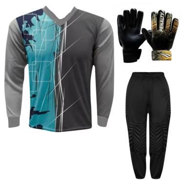 Imagem de Kit Goleiro Camisa Genoa Kanga + Calça TRB + Luva Penalty-Unissex