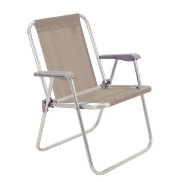 Imagem de Cadeira De Praia Tramontina Samoa Alta Camurça Em Alumínio