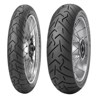 Imagem de Par Pneu 120 70 R19 e 170 60 R17 Scorpion Trail 2 Pirelli Uso Sem Câma