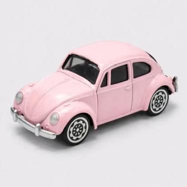 Imagem de Brinquedo Carrinho De Metal Fusca Rosa Miniso Toys Miniatura