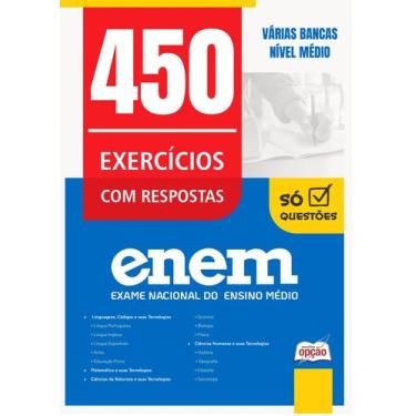 Imagem de Caderno de Questões ENEM - 450 Questões Gabaritadas - Apostilas Opção