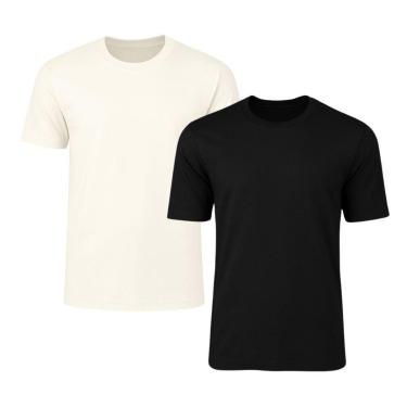 Imagem de Kit 2 Camisetas Masculina Lisa Básica 100% Algodão-Masculino