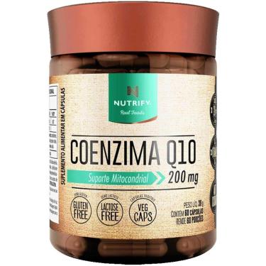 Imagem de Coenzima Q10 200mg com 60 cápsulas Nutrify 200mg de CoQ10-Unissex