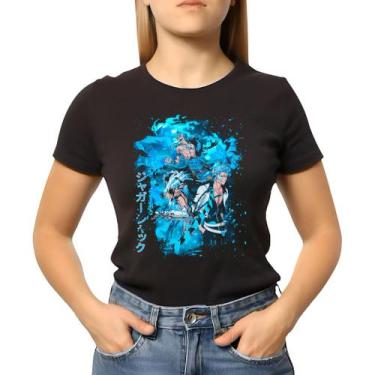 Imagem de Camiseta Baby Look Anime Bleach 100% Algodao Grimmjow - NoBrand, Preto