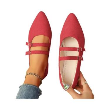 Imagem de Sapatos Femininos Com Estampa De Leopardo, Bico Fino, Slip-On, Com Tir