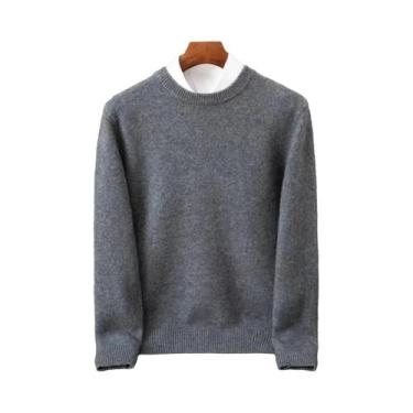 Imagem de Suéter Masculino Oversized De Cashmere, Pullover Com Gola O, Ajuste So