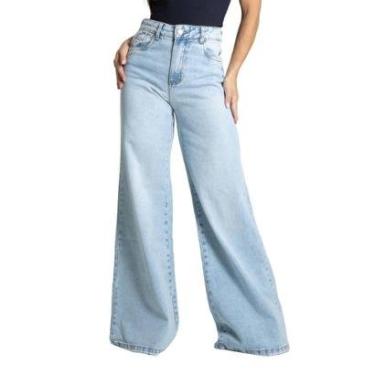 Imagem de Calça Jeans Sawary Super Wide Leg - 281940 - Azul claro 44-Feminino