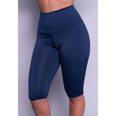 Imagem de Bermuda Suplex Longa Lisa Moda Fitness Feminina Academia Ciclista-Feminino