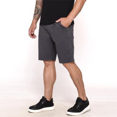 Imagem de Bermuda Masculina Sarja Cós Elástico Casual Confortável Estilo Urbano-Masculino