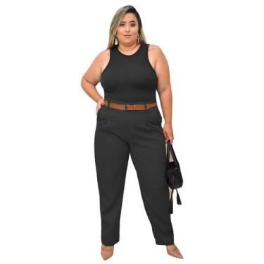 Imagem de Calça Feminina Social Alfaiateria Trabalho Cintura Alta - Breeza Store