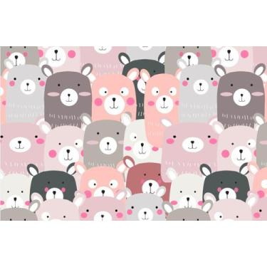 Imagem de Tapete Infantil Emborrachado Antiderrapante 100x140cm - Jolitex, Ursin