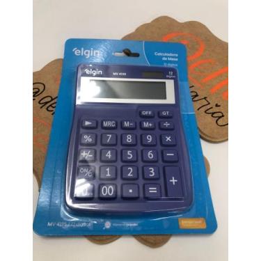 Imagem de CALCULADORA DE MESA ELGIN MV4127 - Cores, Azul