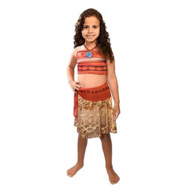 Imagem de Fantasia Moana Clássica Disney Personagem Infantil Crianças Novabrink,