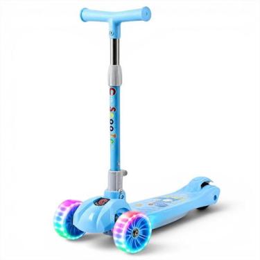 Imagem de Patinete Brinquedo Infantil Com Led Altura Ajustável Com 3 Rodas 2 em 