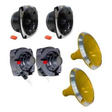 Imagem de Kit corneteira 2x2 unlike 500 completo corneta aluminio cor:amarelo, A