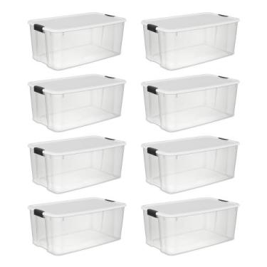 Imagem de Caixa de armazenamento Sterilite 116 Qt Ultra Latch com tampa 33x51x34