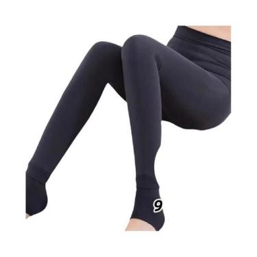 Imagem de Leggings De Veludo Femininas De Cintura Alta, Quentes, Elásticas E Gro