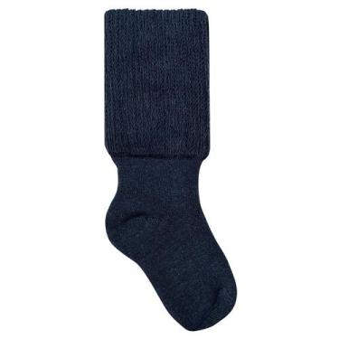 Imagem de Meia Infantil Cano Médio canelado - Lupo, Azul jeans, 16 a 19