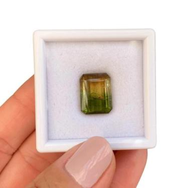 Imagem de Turmalina Bicolor Amarelada Baguete Retangular 11,44ct - ENE2ESE