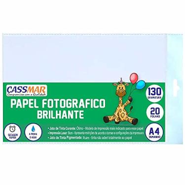 Imagem de Papel Adesivo Fotográfico 130g A4 210x297mm Marpax 20 Fls
