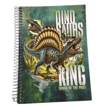 Imagem de Kit 2 Cadernos Dinossauro COM ADESIVO 1 Matéria 96 Folhas ESTAMPA:ESPI