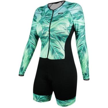 Imagem de Macaquinho Manga Longa Feminino Sportxtreme Comfort Baoba, Verde, G