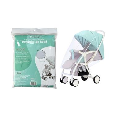 Imagem de Capa Mosquiteiro para Carrinho de Bebê Proteção Contra Chuva e Insetos Tamanho Universal Branco Ke Home