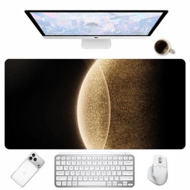 Imagem de Mouse Pad Sol Dourado Desk Pad Brilho Solar Retangular para Mesa de Jo