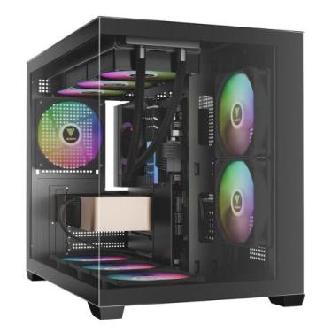 Imagem de Gabinete Gamer Gamdias Aura GC10M ARGB V2 3 Fans S/Fonte Preto - GC10M