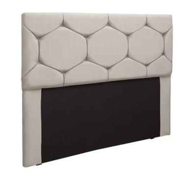 Imagem de Cabeceira Estofada Helena Casal 140 cm para Cama Box Suede animaleh - 