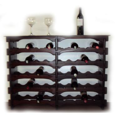 Imagem de Adega Para Vinho 40 Garrafas Com Mesinha Cor Imbuia C08