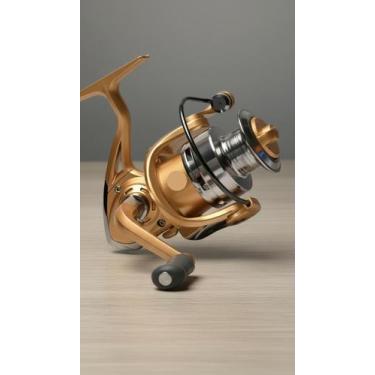 Imagem de Carretilha de Pesca Rotativa Dourada - Congratulations Store