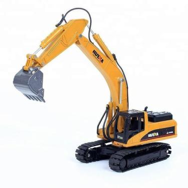 Imagem de Miniatura Escavadeira Huina 1910 Diecast 1:40 Metal Construcao Colecio