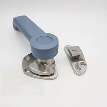 Imagem de Maçaneta da porta de aço inoxidável Maçaneta do armário para cozimento a vapor de frutos do mar Fivela Hardware Forno com fechadura para porta de armazenamento a frio, à esquerda aberta