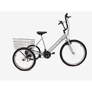 Imagem de Triciclo aro 26-18 Marchas - Hiper Luxo - (Branco)